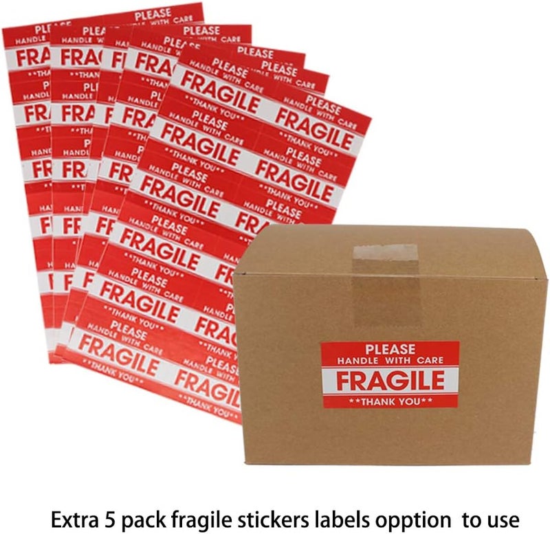 zmybcpack 100 Pack 7.5”x 12" Foam Wrap Cushion Pouches (0.75mmThickness), Extra 5 Pack Fragile Stickers Labels(60 pcs) - Protect Dishes, Glasses, Porcelain & Fragile Items, for Moving, Packing - Image 5
