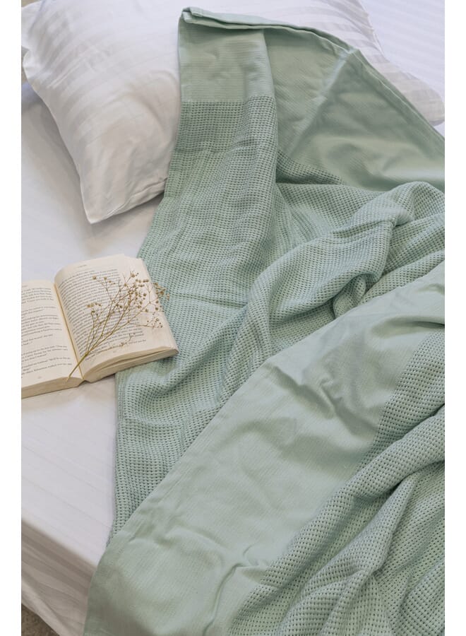 MEHALLA Bed Cover - Knitted - Single-180*250 cm- 100% Cotton 