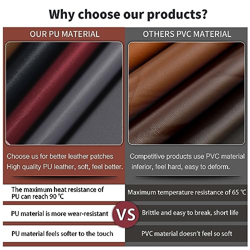 Besezx Leather Repair Patch Tape Kit, Self Adhesive Leather Repair for Furniture, Couch, Sofa, Car Seats,Office Chair,Vinyl Repair Kit.3.1inx60in - Image 3