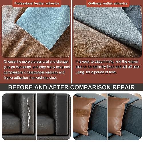 Besezx Leather Repair Patch Tape Kit, Self Adhesive Leather Repair for Furniture, Couch, Sofa, Car Seats,Office Chair,Vinyl Repair Kit.3.1inx60in - Image 4