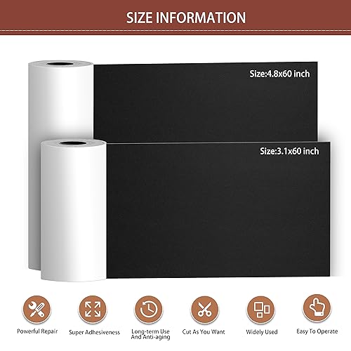 Besezx Leather Repair Patch Tape Kit, Self Adhesive Leather Repair for Furniture, Couch, Sofa, Car Seats,Office Chair,Vinyl Repair Kit.3.1inx60in - Image 2