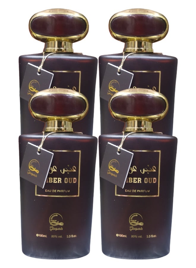 Amber 4 Pieces Amber Oud Perfume 100ML - Image 1