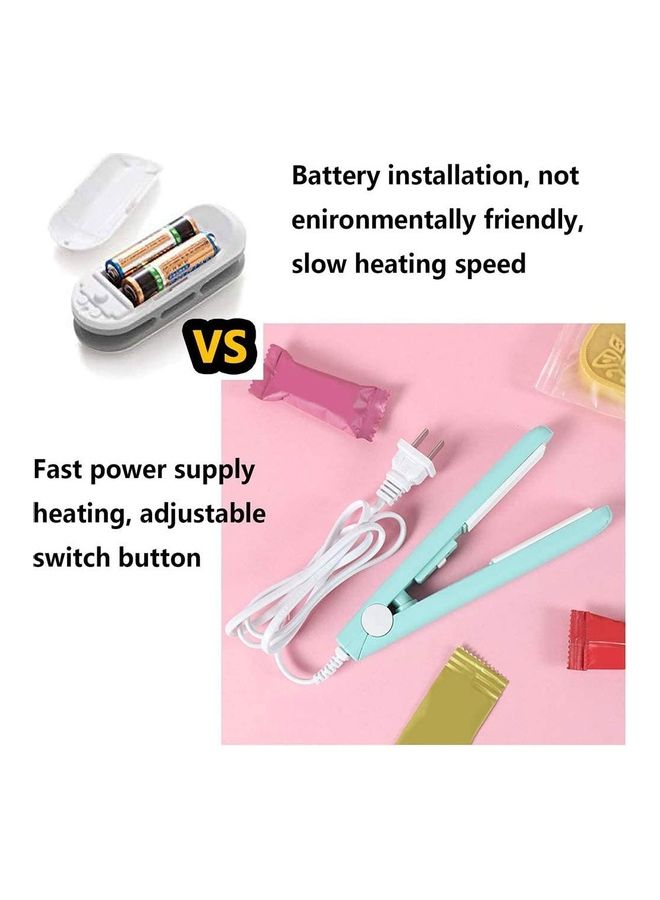 إسكدنيا جهاز محمول لإغلاق أكياس الطعام بالحرارة وردي/أبيض - Image 2