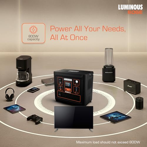 Luminous Edge GO P1000 Portable Power Station | 800W Output | 576 Wh | Fast Charging | Powers Multiple Devices | For Campers, Outdoor Shoot, Travel, Outdoor Parties, & Home Back-up | 5 Year Warranty - Image 3