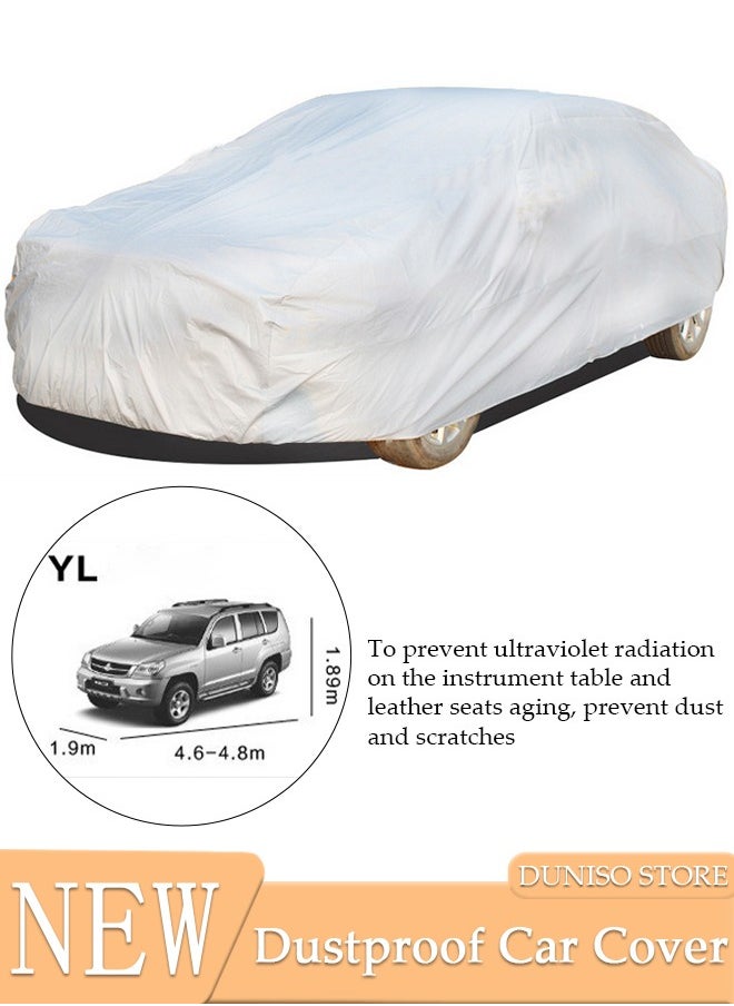 DUNISO Full Car Covers SUV Sunscreen UV Protection  Indoor Outdoor Sunscreen Heat Protection DustWind/Water/Weatherproof Anti-Uv Scratch-Resistant  - Image 1