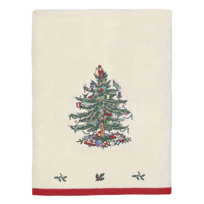 Spode Bath Towel Soft Absorbent Cotton Towel Spode Christmas Tree Collection