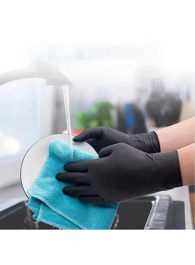 100 Pcs Black Nitrile Gloves L Size Household Kitchen Cleaning Touch Screen Boxed Set - Image 5