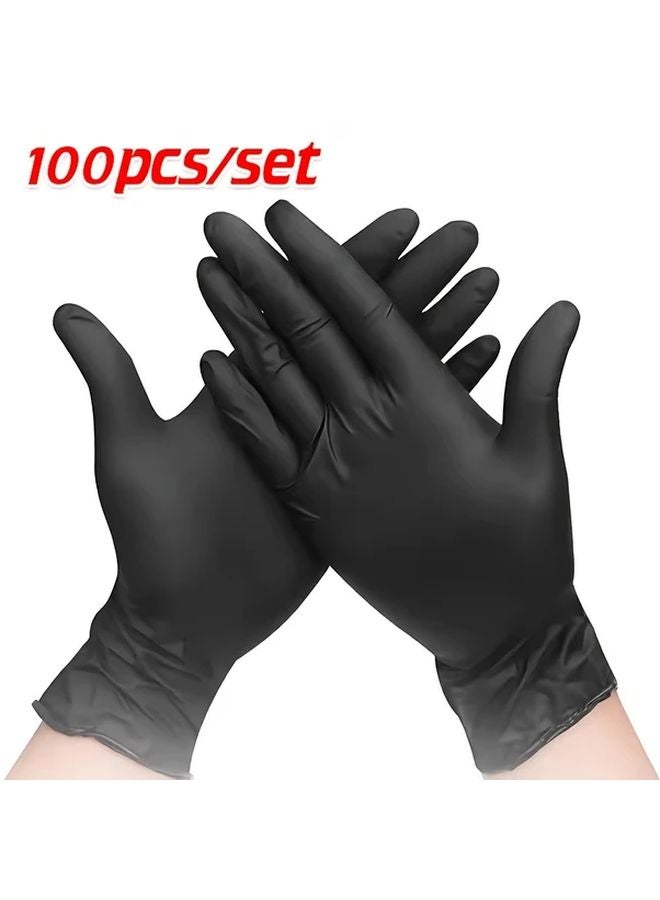 100 Pcs Black Nitrile Gloves L Size Household Kitchen Cleaning Touch Screen Boxed Set - Image 2