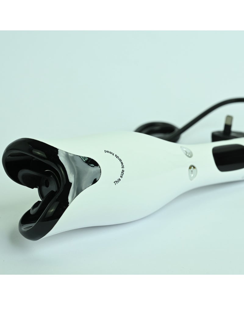 Ceramic Rotating Curler/ Automatic Hair Curler Wand/ Curling Iron Rotating Spin Ceramic Salon Hair Styling Tool For Women (White, Black) - Image 2