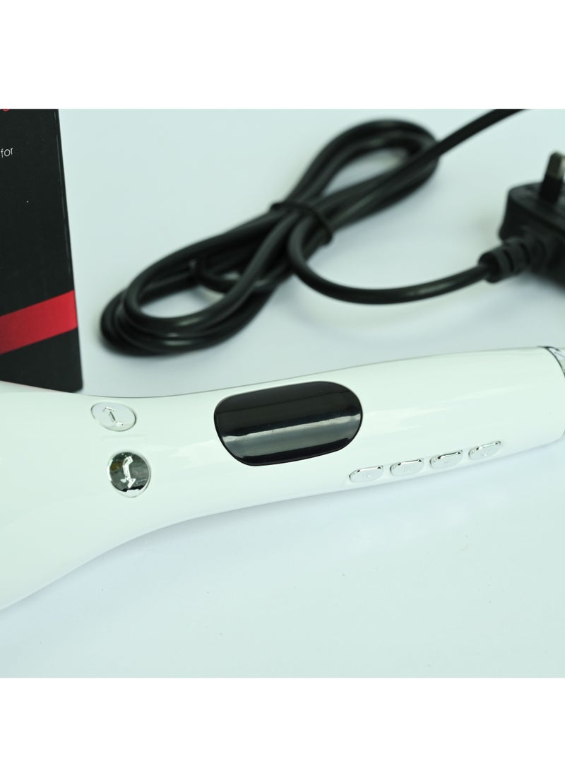 Ceramic Rotating Curler/ Automatic Hair Curler Wand/ Curling Iron Rotating Spin Ceramic Salon Hair Styling Tool For Women (White, Black) - Image 3