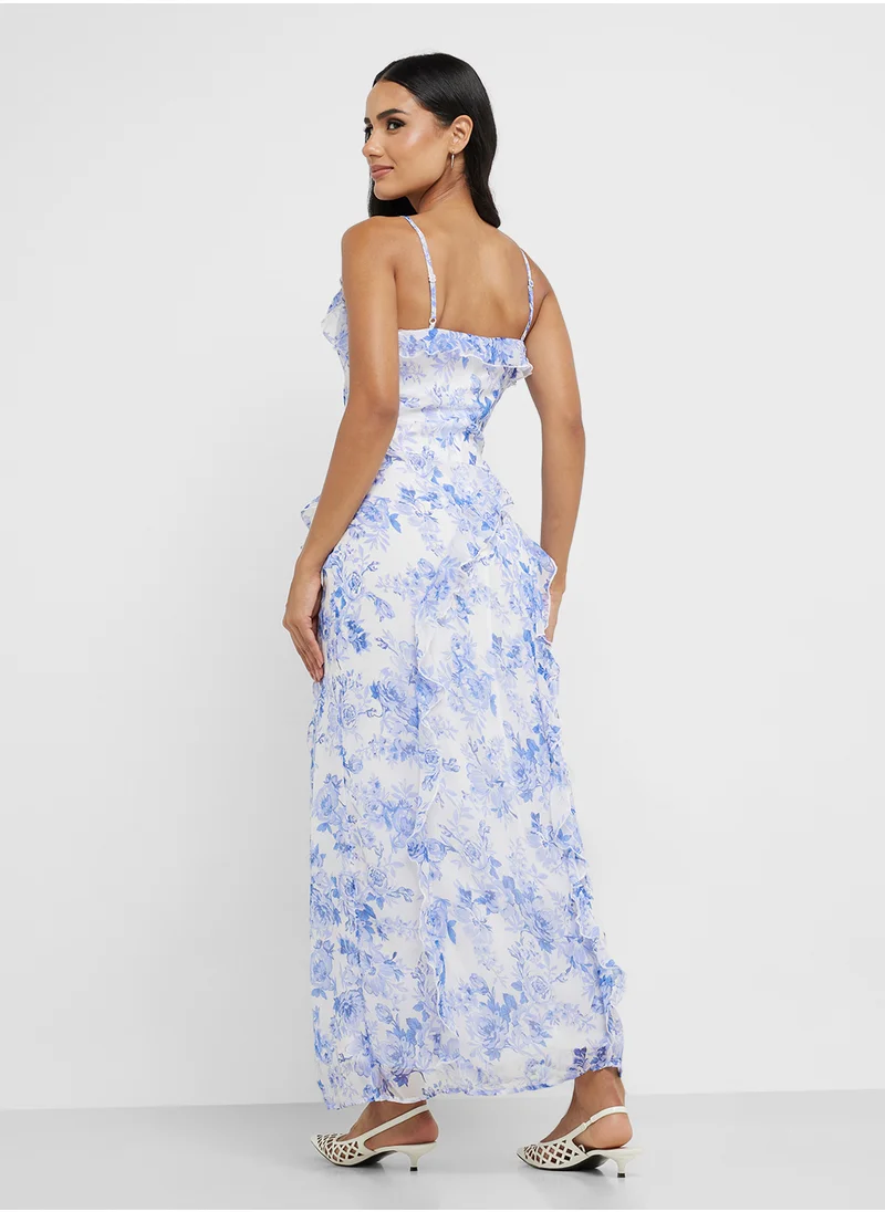 ONLY Onlmiriam Life Frill Maxi Dress
