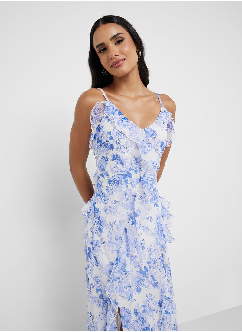 ONLY Onlmiriam Life Frill Maxi Dress  - Image 3