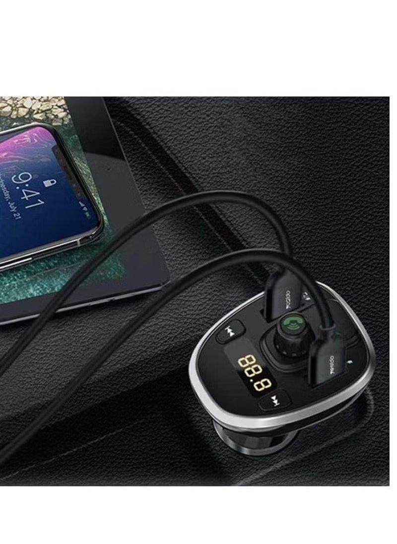 Yesido Y39 Premium Bluetooth FM Transmitter Car Charger – Dual USB Fast Charging Adapter with Hands-Free Calling, Hi-Fi Music Playback, RGB Ambient Light, Car Battery Voltage Display – Compatible with iPhone, Android, and All Bluetooth-Enabled Devices  - Image 3