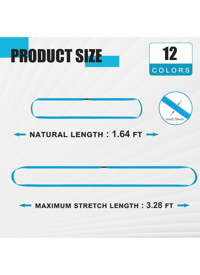 Riakrum Riakrum 12 Pcs 328 ft Trash Can Bands Fits 13 to 30 Gallon Trash Cans Colorful Garbage Can Bands Garbage Bag for Home Office Litter Box Indoor and Outdoor 12 Colors  - Image 2
