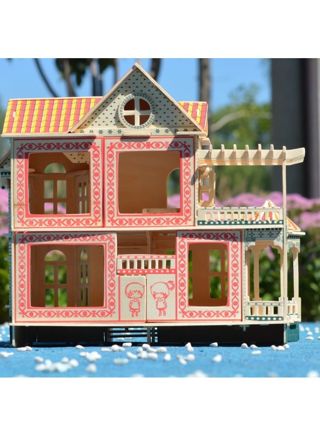 3D Building Model Running Jianghu Stall DIY Toys Stereo Simulation Building Model Children's Toys Explosions-Color:Weihu Mountain Cathedral Of Christ - Image 5