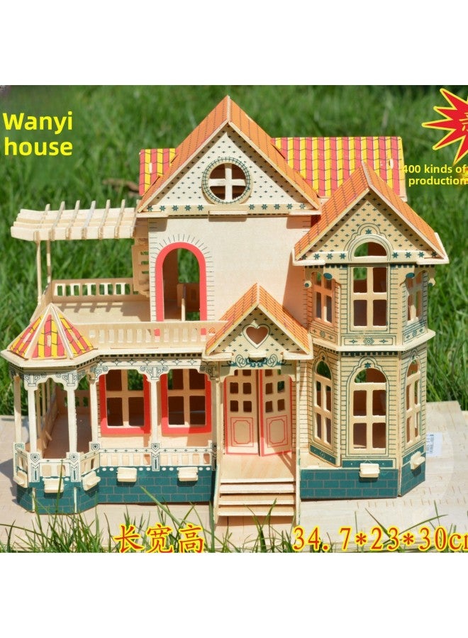 3D Building Model Running Jianghu Stall DIY Toys Stereo Simulation Building Model Children's Toys Explosions-Color:Weihu Mountain Cathedral Of Christ - Image 4