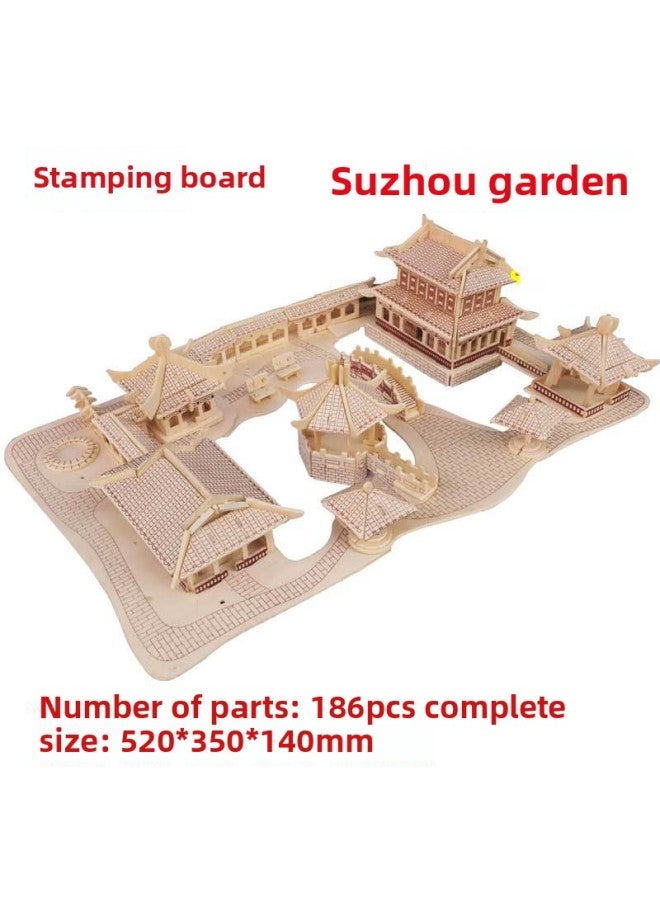 3D Building Model Running Jianghu Stall DIY Toys Stereo Simulation Building Model Children's Toys Explosions-Color:Weihu Mountain Cathedral Of Christ - Image 2