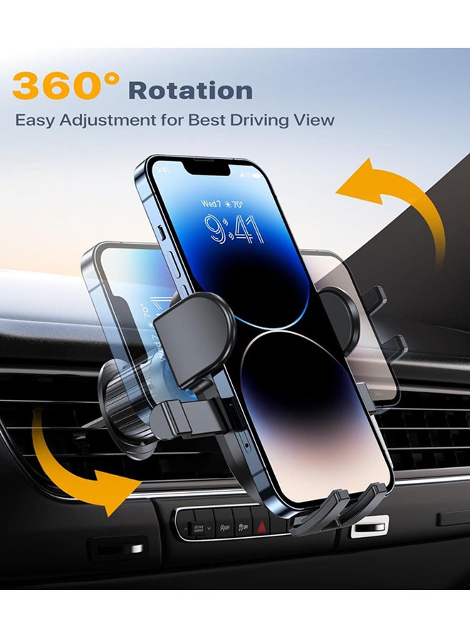 Car Mobile Phone Holder with Strong Steel Hook, Universal Mobile Phone Holder Phone Stand for iPhone, Android and All Smartphones, Black  - Image 2