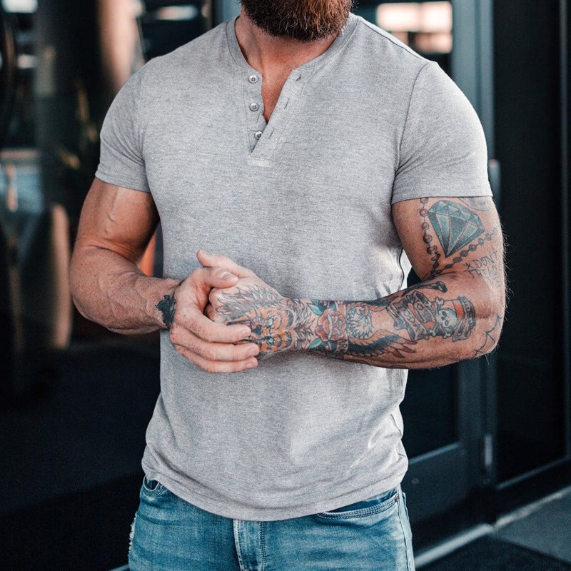 Short-Sleeved T-Shirt Men'S Simple 2024 Stretch Men'S T-Shirt Casual Thin Ice Silk T-Shirt Men'S Me12 - Image 5