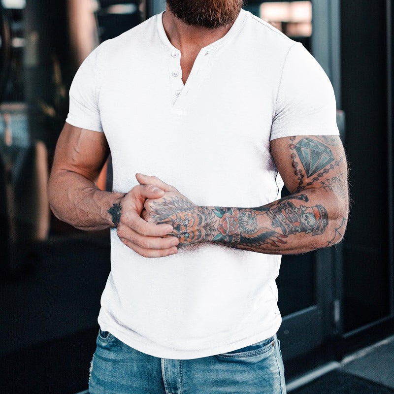 Short-Sleeved T-Shirt Men'S Simple 2024 Stretch Men'S T-Shirt Casual Thin Ice Silk T-Shirt Men'S Me12 - Image 2