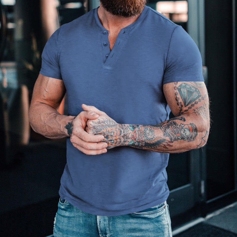 Short-Sleeved T-Shirt Men'S Simple 2024 Stretch Men'S T-Shirt Casual Thin Ice Silk T-Shirt Men'S Me12 - Image 3