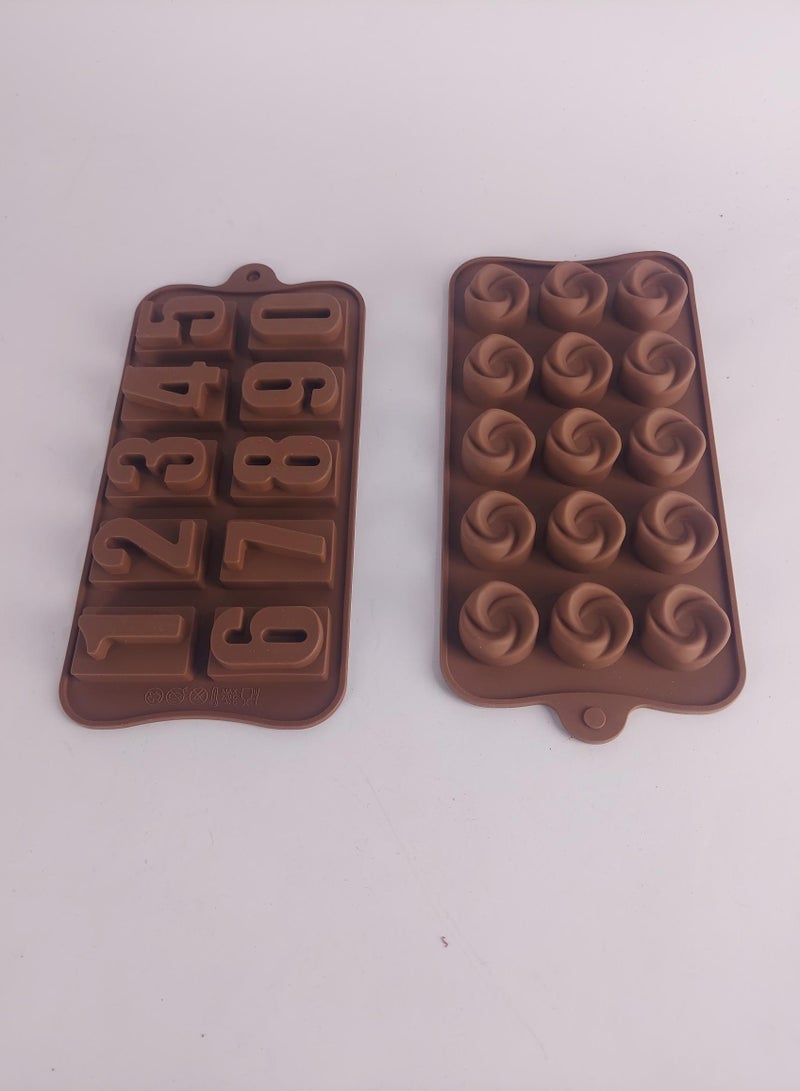 قالب سيليكون للشوكولاتة والحلوى ومكعبات الثلج بأشكال متعددة (شكل عشوائي) - Image 1
