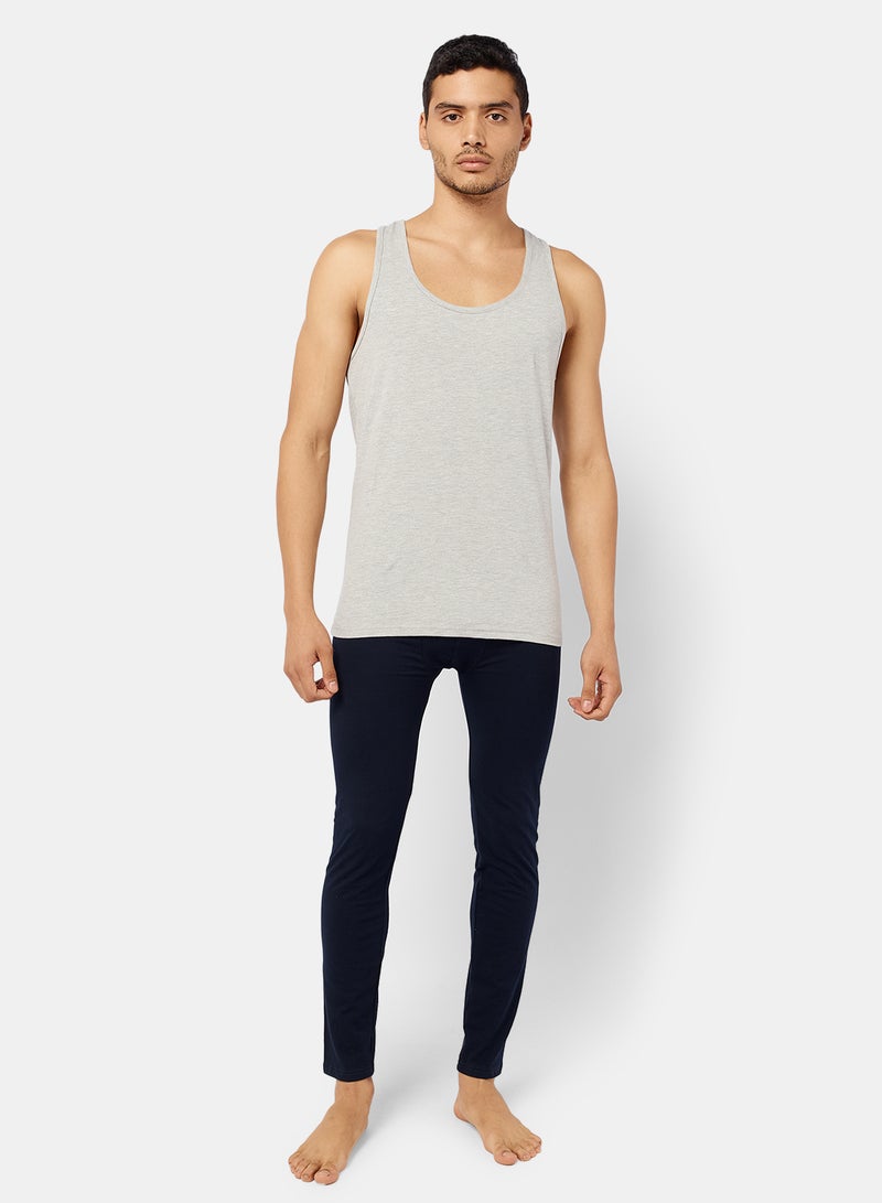 Cottonil Thermal Pants relax For Men - D Blue - Image 4