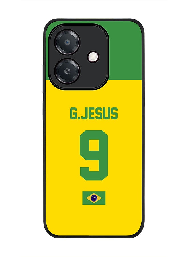 Stylizedd For Oppo A5i Case,Slim fit Camera Protection, Shockproof Thin Phone cover  - Football - Brazil,  G.Jesus