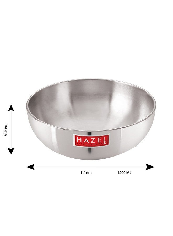 Hazel 750 ML Aluminium Kadhai Kadai Cookware Tasra, Silver - Image 3
