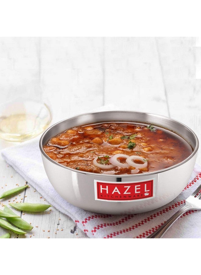 Hazel 750 ML Aluminium Kadhai Kadai Cookware Tasra, Silver - Image 5