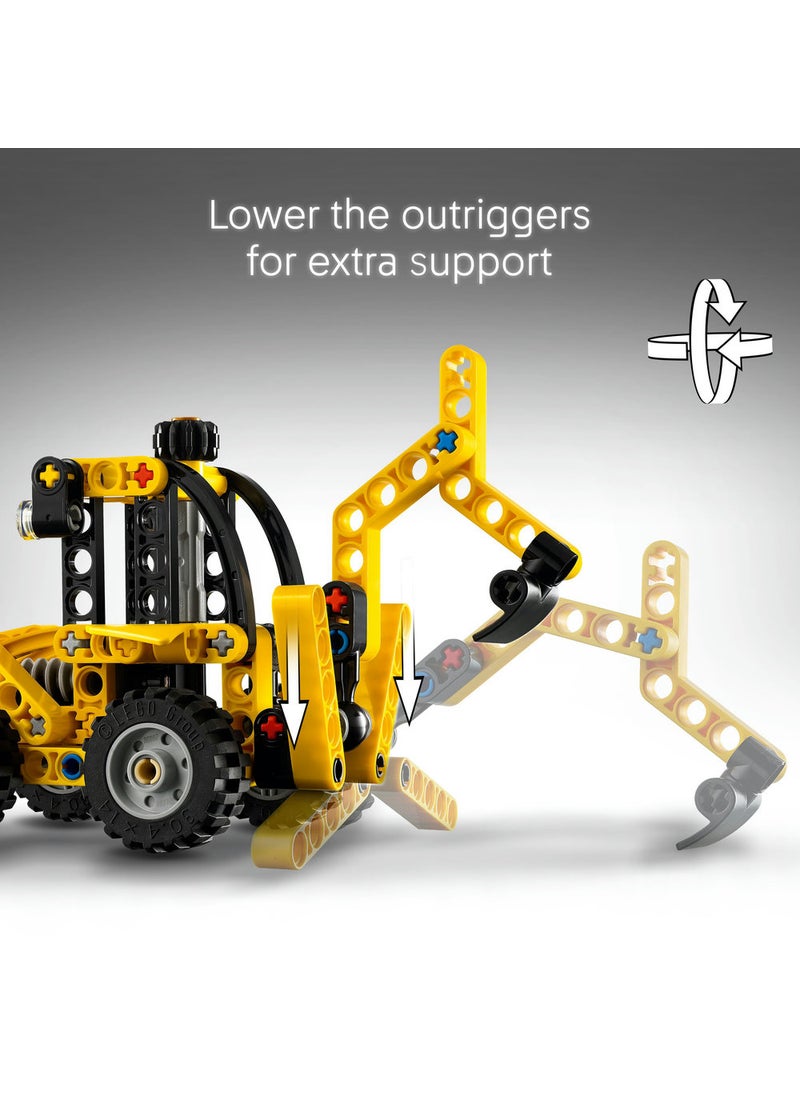LEGO Technic Backhoe Loader Construction Toy Vehicle Set 42197 (104) Pieces  - Image 5