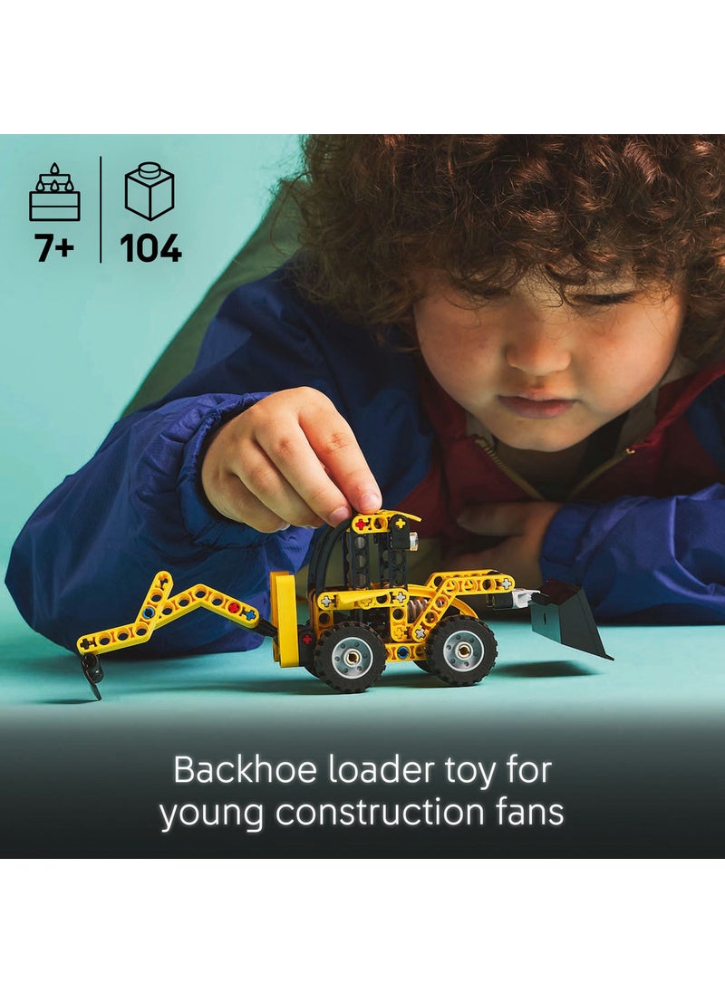 LEGO Technic Backhoe Loader Construction Toy Vehicle Set 42197 (104) Pieces  - Image 3