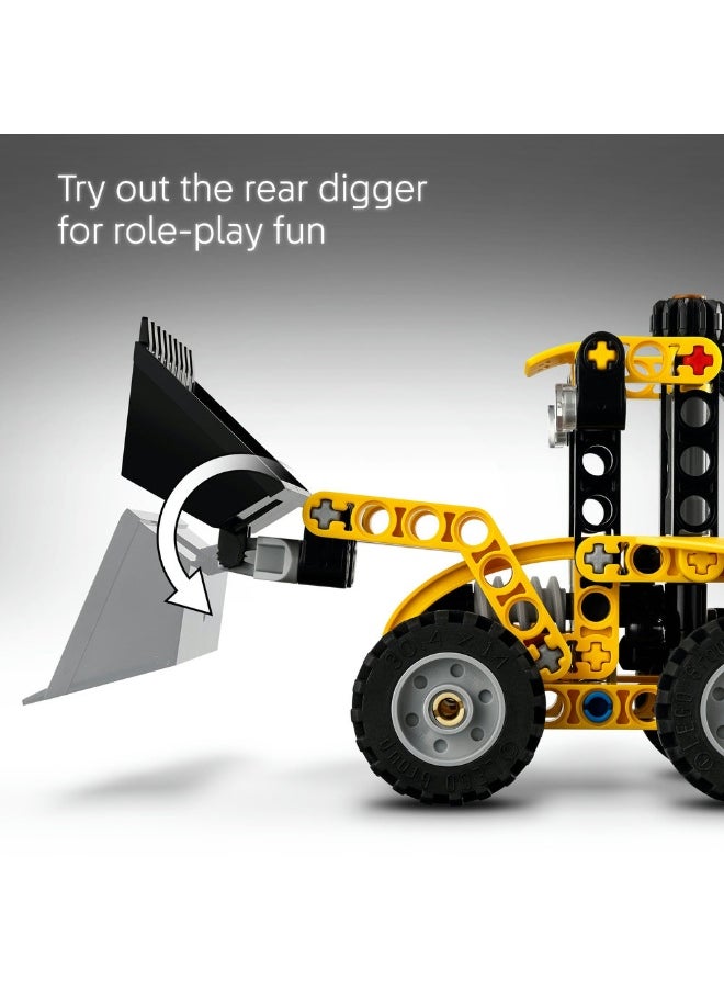 Technic Backhoe Loader Construction Toy Vehicle Set 42197 (104) Pieces