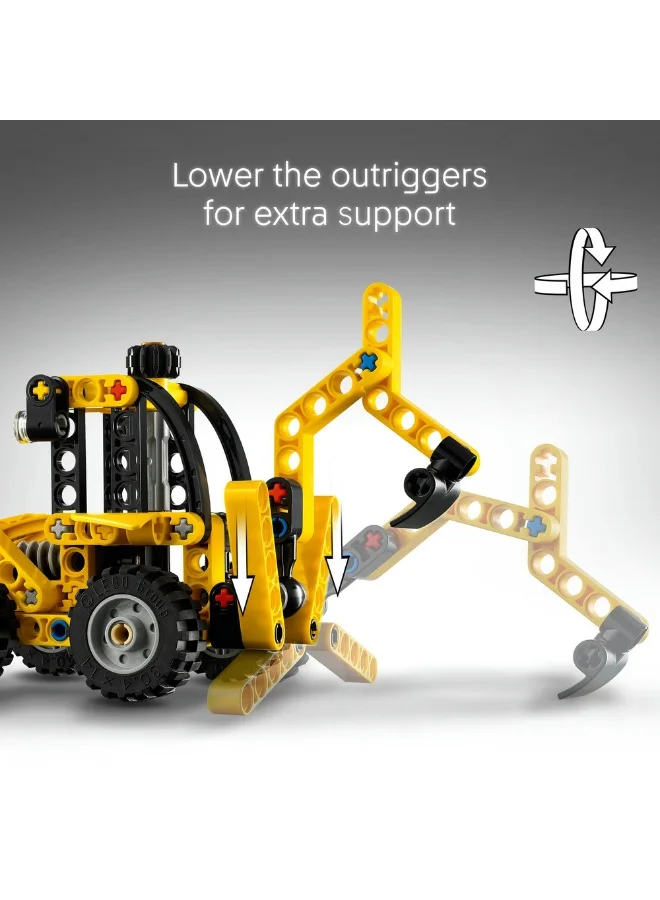 LEGO Technic Backhoe Loader Construction Toy Vehicle Set 42197 (104) Pieces