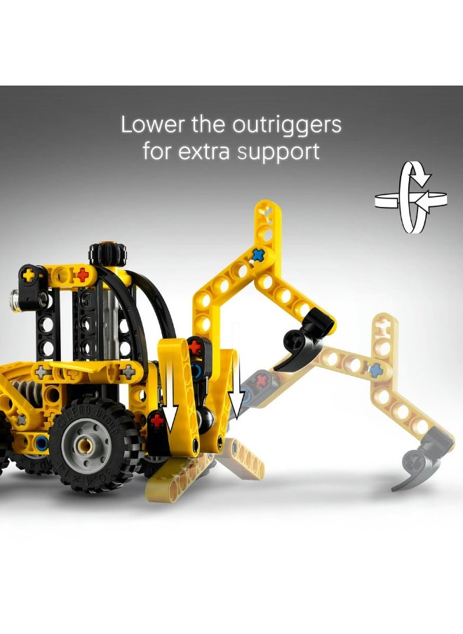 LEGO Technic Backhoe Loader Construction Toy Vehicle Set 42197 (104) Pieces  - Image 5