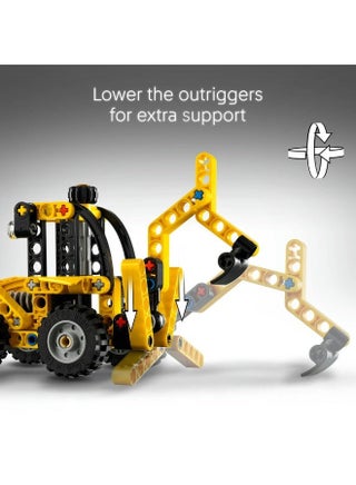 مجموعة المركبة القابلة للبناء لعبة تشييد جرافة المحراث الخلفي من LEGO® Technic للأطفال 42197 - view 5