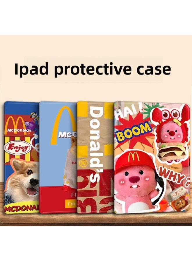 ينطبق على 2021 لجهاز Iphone 9ipad7 Tablet 10.2 بوصة 6air5 حافظة واقية 4 Shell 10 Generation 8mini2pro3 1-اللون: نمط كتاب Funny Cat-نموذج قابل للتطبيق: iPad Air6(11 بوصة) - Image 2