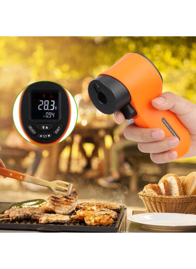 Thoraya - Infrared Digital Thermometer Practical Handheld Temperature Meter Test Tool LCD DisplayOrange - Image 1