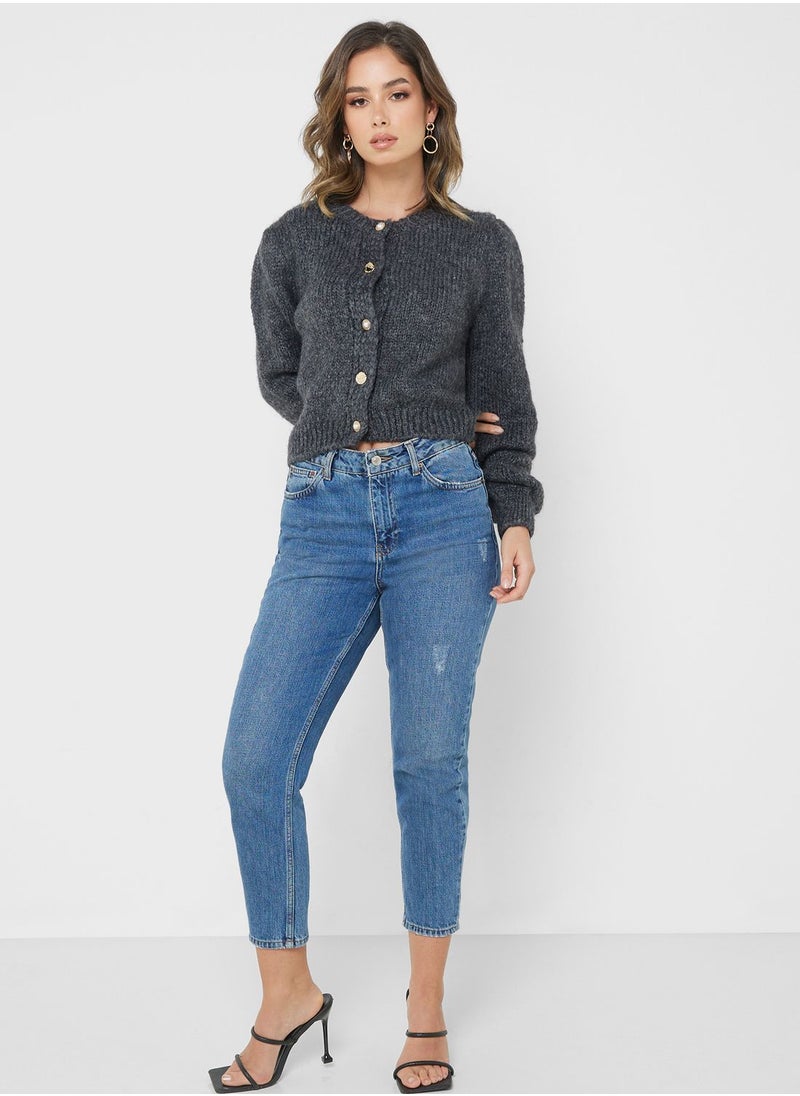 ONLY - Button Detail Knitted Cardigan - Image 1