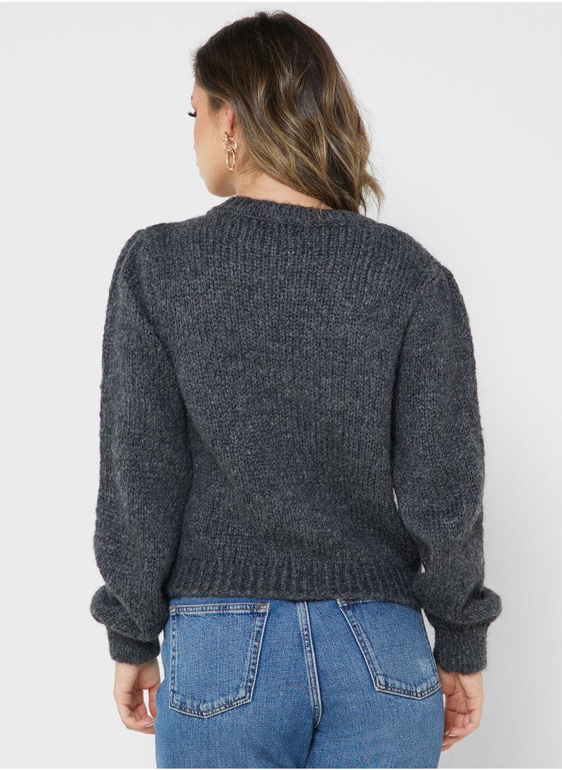 ONLY - Button Detail Knitted Cardigan - Image 1