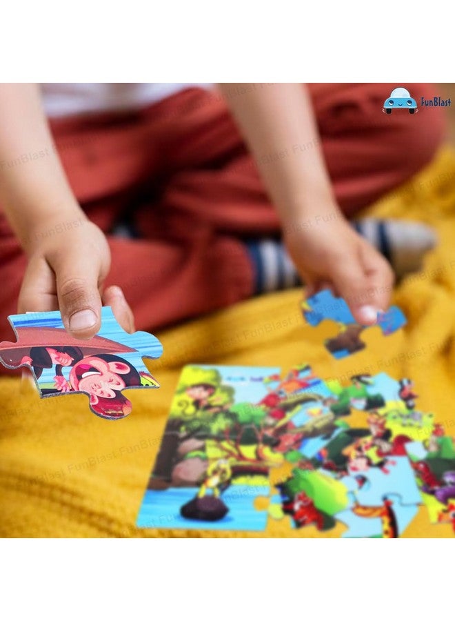 FunBlast Kids Puzzles For Kids, Animal And Birds Jigsaw Puzzle For Kids Of Age 3-5 Years, Set Of 4-96 Pcs Puzzle (Multicolor, Size 30X22 Cm) - Image 4