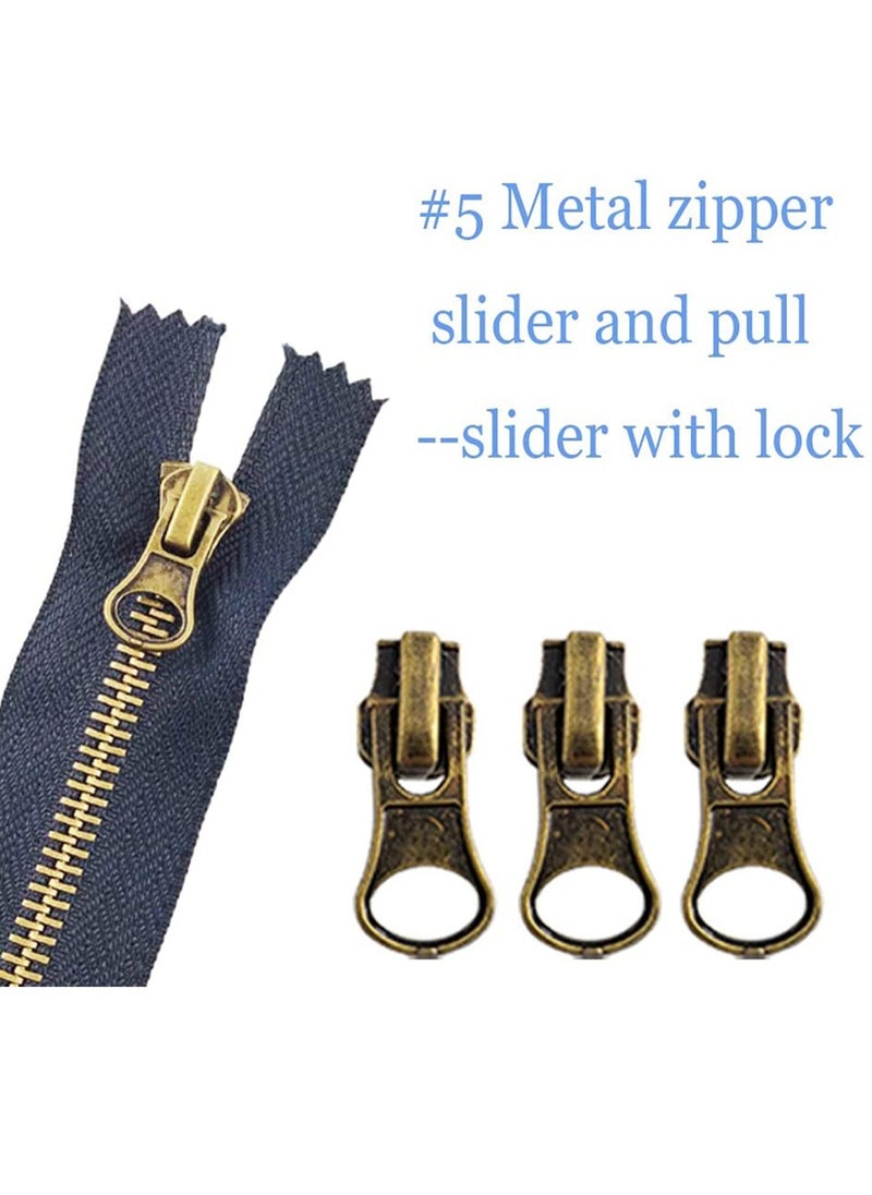 SYOSI - Zipper Pull Replacement Zipper Slider, Zipper Repair Kit, Fix Zipper Repair Kit for Repairing Coats, Jackets, Metal Plastic, and Nylon Coil Zippers 57 Pcs - Image 1
