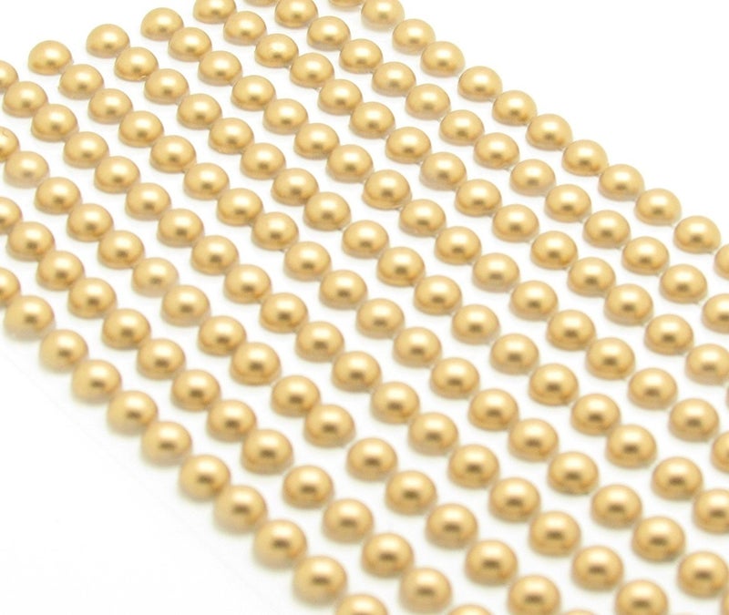 Syntego 400 Gold Self Adhesive Pearls 6mm Pearl Stickers for Crafts Crafting Sticky Pearls for Embellishing Cards Balloons Hair More Easy Stick On DIY Decoration Craft Projects - Image 3