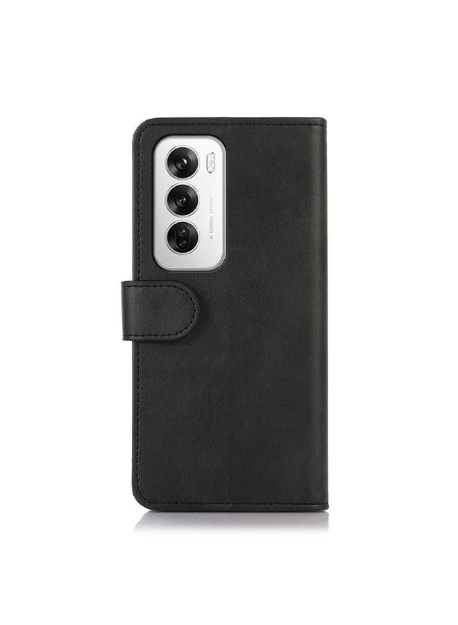 اس-توب جراب هاتف OPPO Reno12 5G Global جراب هاتف قابل للطي من جلد البقر - Image 3