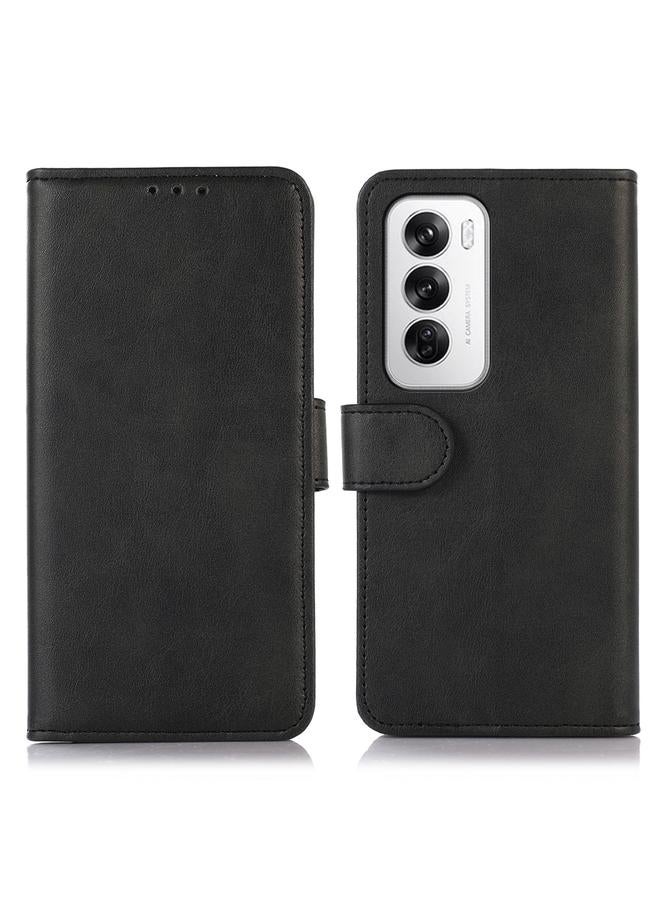 اس-توب جراب هاتف OPPO Reno12 5G Global جراب هاتف قابل للطي من جلد البقر - Image 1