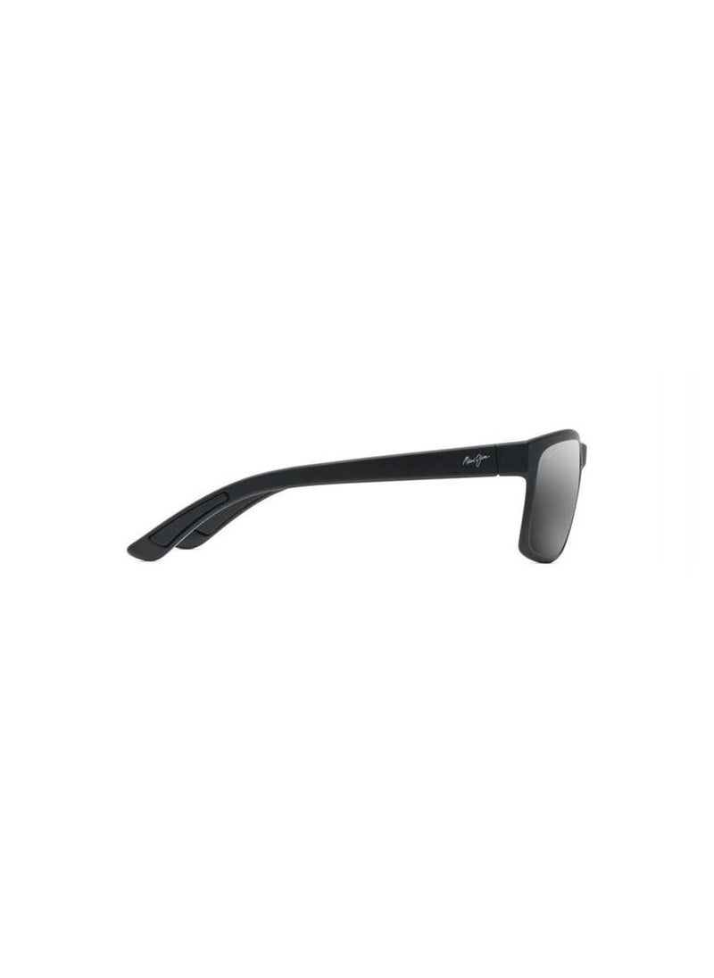 MAUI JIM - MAUI JIM 437-02 GREY KAUPO GAP BLACK GLOSS Exclusive Sunglassess - Image 1