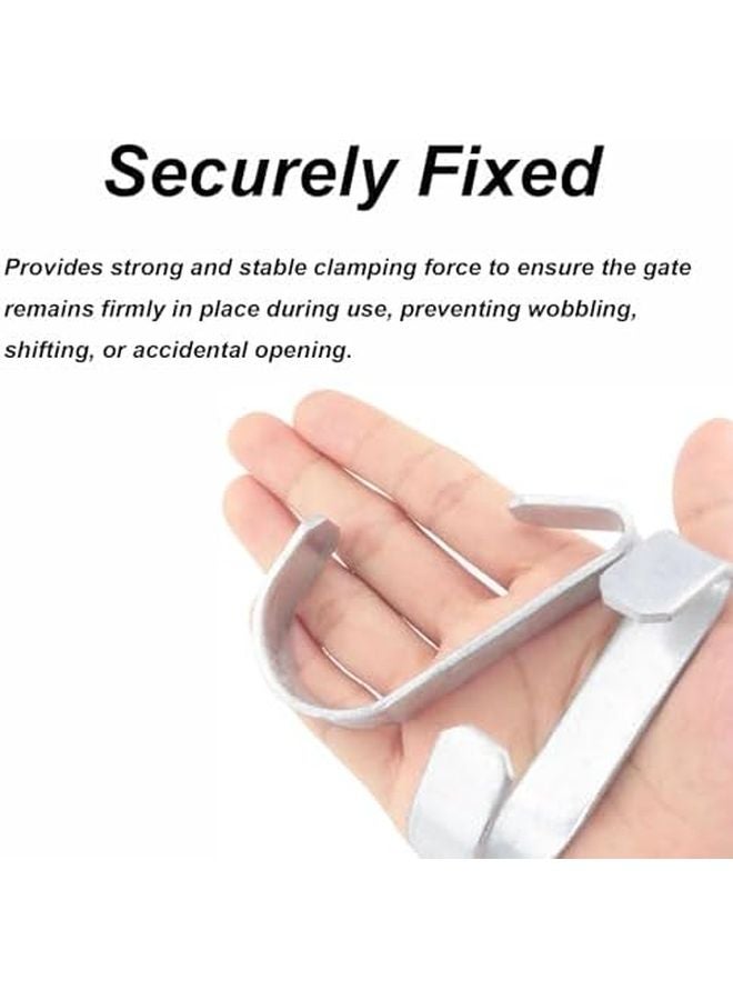 Galvanized Steel Gate Clips For 1 3 8 Inch Chain Link Fence Kennel Panel 10 PCS - Image 5