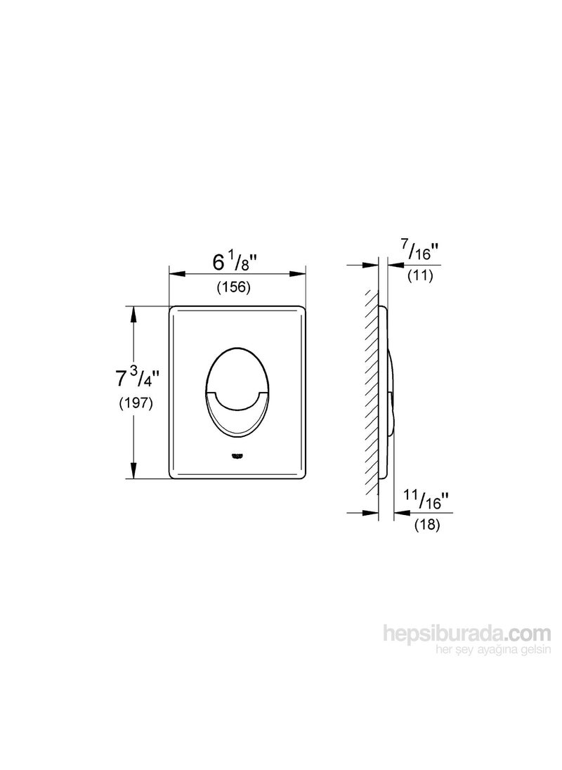 Skate Air Concealed Cistern Control Panel - 38505000
