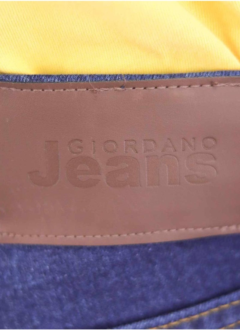 GIORDANO جينز ضيق رجالي منخفض الخصر - أزرق  - Image 3