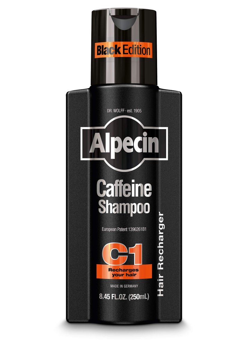 Alpecin Alpecin Caffeine Shampoo C1 Black Edition, Men's Natural Hair Growth Shampoo for Thinning Hair with Niacin, Menthol, and Castor Oil, 8.45 fl. oz. 